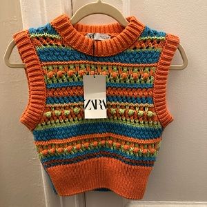 Never Worn - Zara Multi-colored Knit Sweater